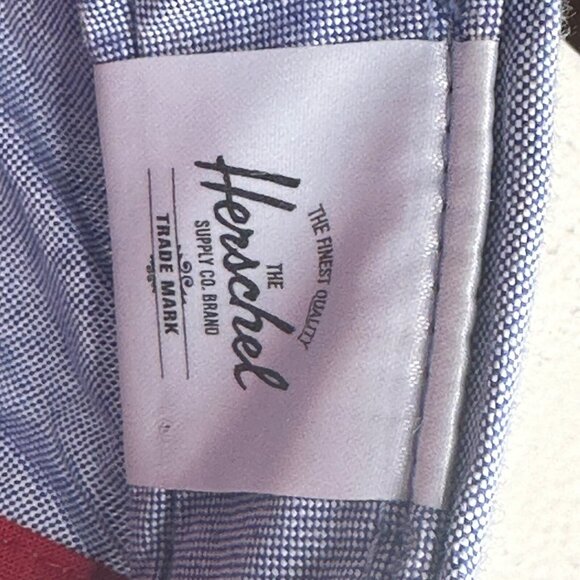 Herchel Supply Co Hat Trucker Cap Embroidered H.S.CO Logo Denim Strapback - Picture 8 of 10